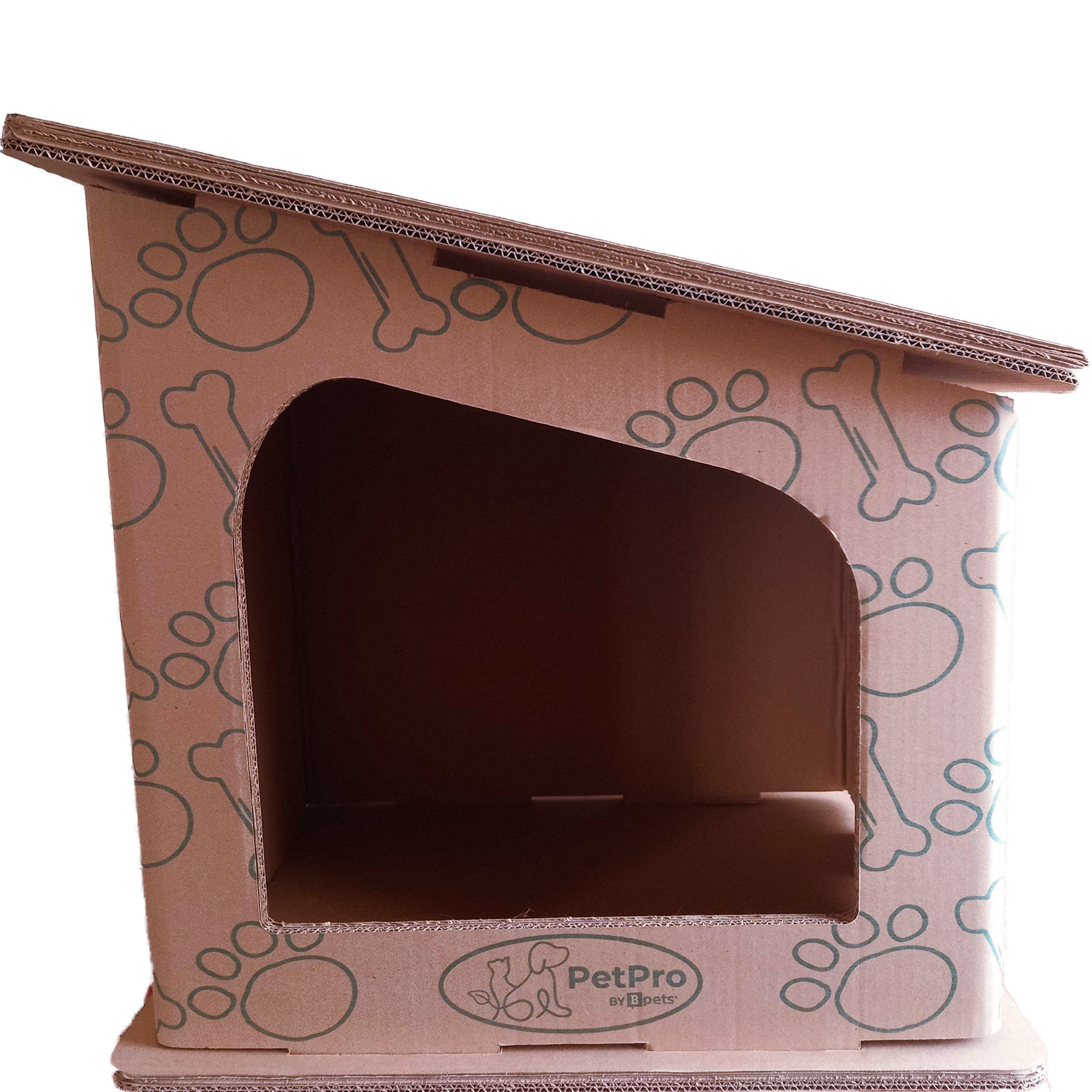 PetPro Modern Corrugated Cardboard Cat House, Sleek Cat Litter Box, Designer Cat Shelter, Eco-Friendly Cat Furniture, Minimalist Cat Condo, Indoor Cat Bed, Easy Assembly Cat Hideaway