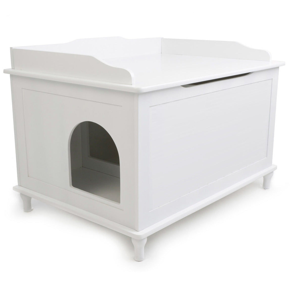 Jumbo Designer Catbox Litter Box Enclosure in White